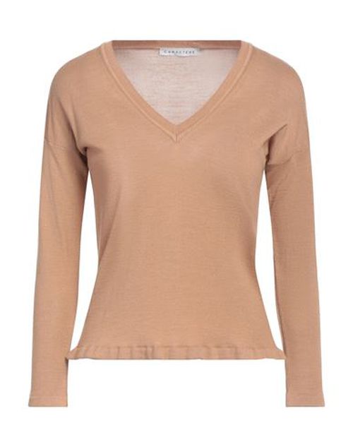 Caractère Woman Sweater Camel Size L Polyacrylic, Wool