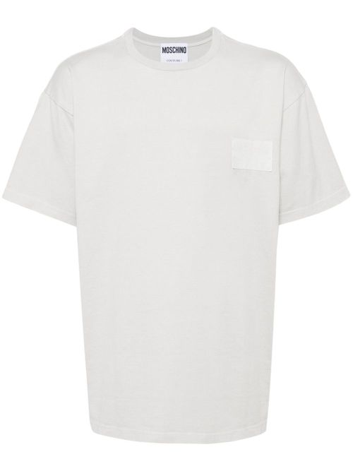 Logo-patched cotton T-shirt - Grey