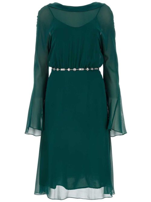 Silk mini dress - Green