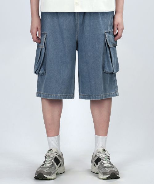 BERMUDA CARGO DENIM
