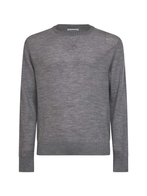 Wool Knit Monogram Sweater — Gray
