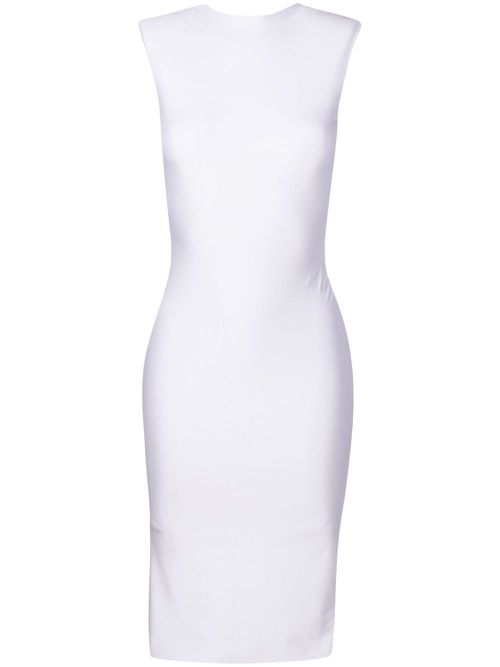 Gracie V-back midi dress - White