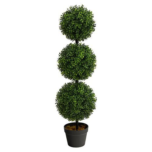 3 Ft. Boxwood Triple Ball Topiary Artificial Tree