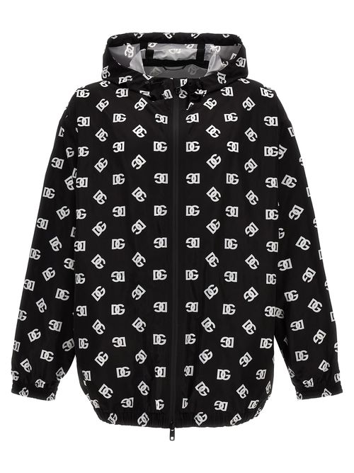 Logo Print Hooded Jacket