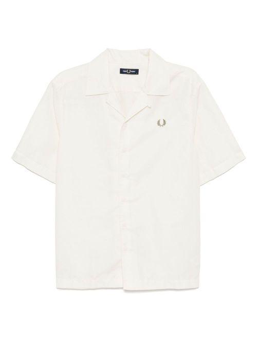 Logo-embroidered shirt - 760 LIGHT ECRU