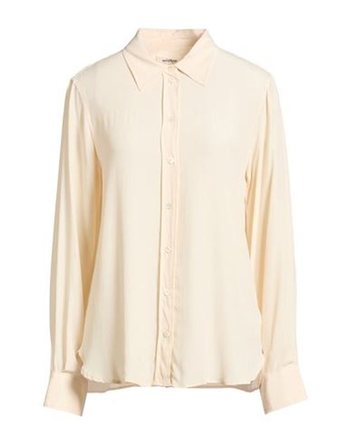 Woman Shirt Ivory Size 10 Acetate, Silk