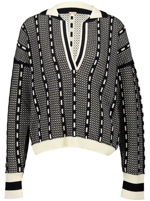 Geometric-print jumper - Black