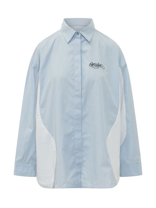 Blue Oversized Stripes Shirt