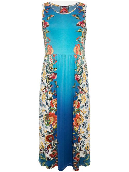 Floral tank dress - Blue