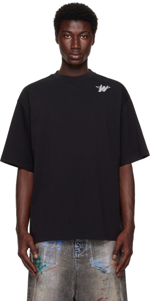 Black 'WD' Logo T-shirt