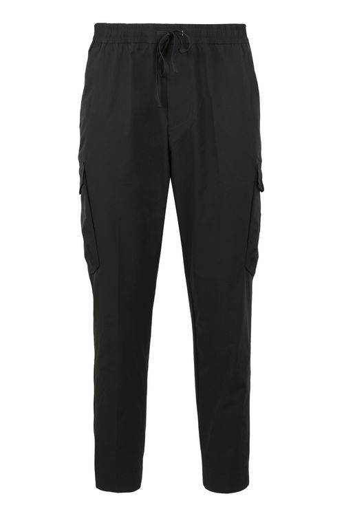 Slim-Fit Elastic Poplin Cargo Pants with Quick-Dry Finish