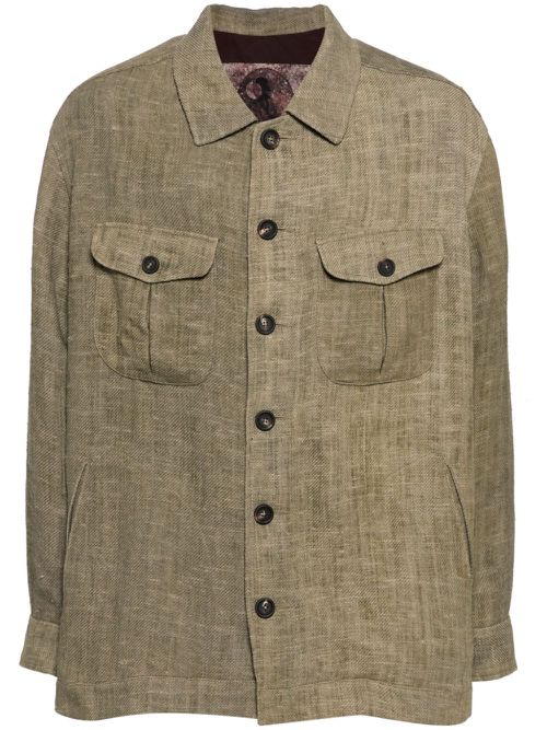 Button-up shirt jacket - Green