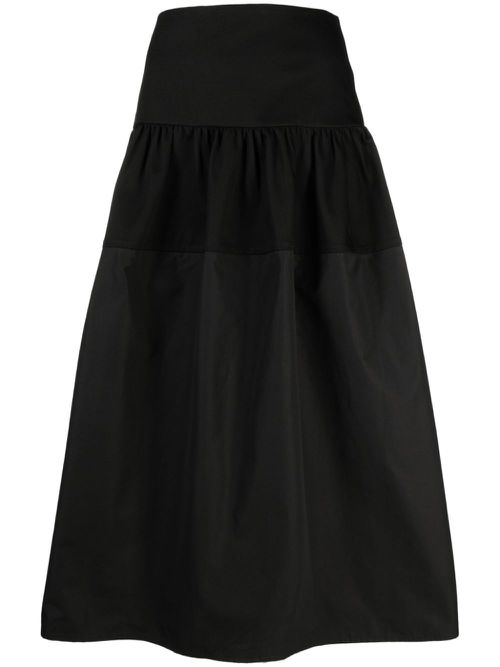 A-line midi skirt - Black