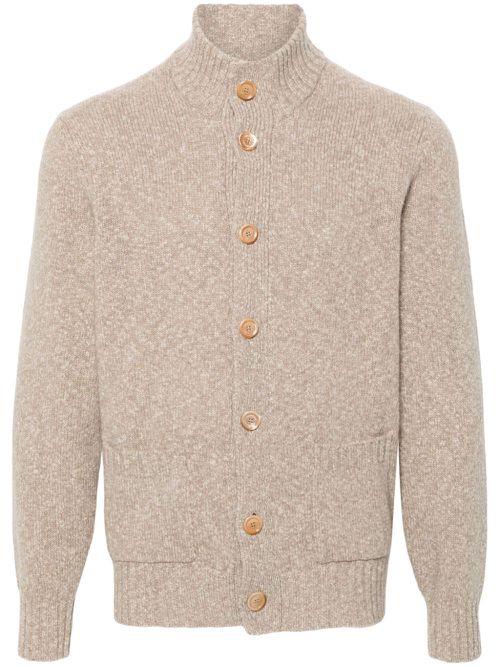 Mélange-effect cardigan - Neutrals