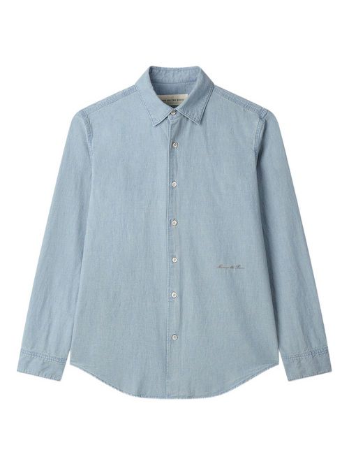 Chambray button-up shirt - Blue