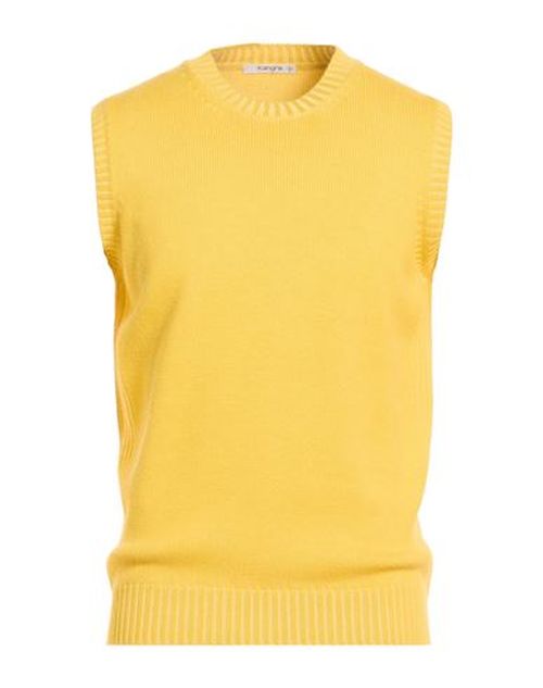 Man Sweater Yellow Size 40 Wool