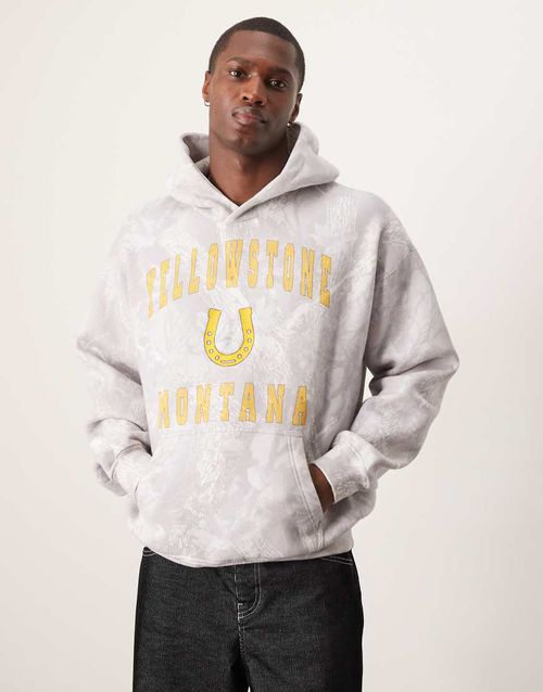 Abercrombie & Fitch montana graphic hoodie in grey