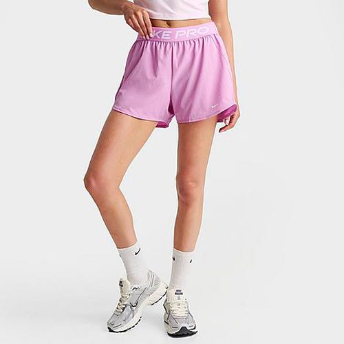 Women's Pro 2-in-1 Shorts in Light Magenta/White
