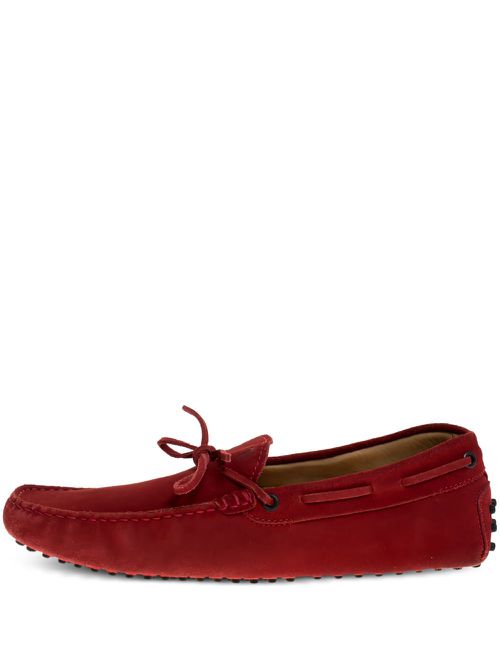 Pre-owned suede loafers - Red