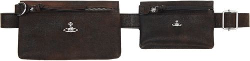 Brown Double Pouch Belt