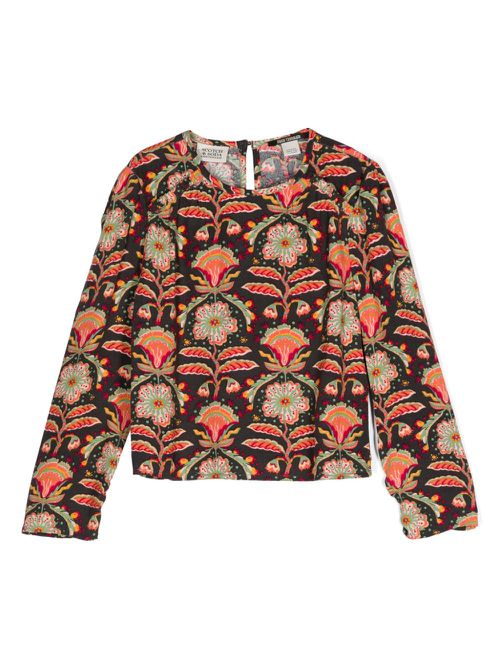 Floral-print blouse - Green