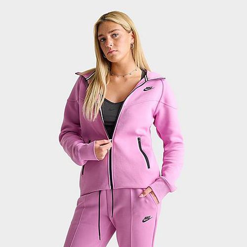 Women's Sportswear Tech Fleece Windrunner Full-Zip Hoodie in Light Magenta/Black