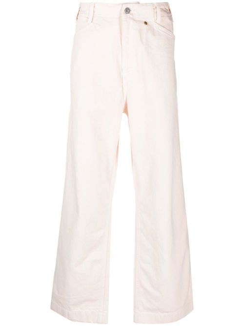 Mid-rise wide-leg jeans - Neutrals