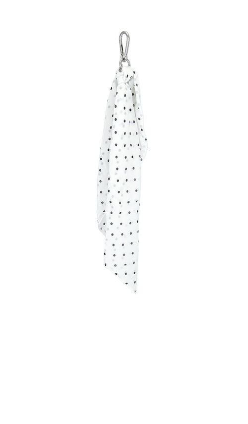Petit moments Polka Scarf Keychain in White
