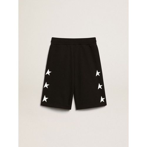 Golden Goose - Boys’ Black Bermuda Shorts With White Star