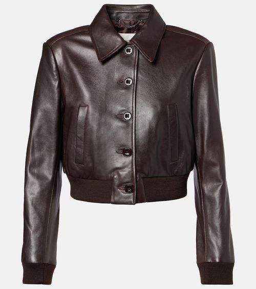 Sleek Statement cropped leather jacket