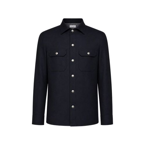 Virgin-wool Snap-button Shirt