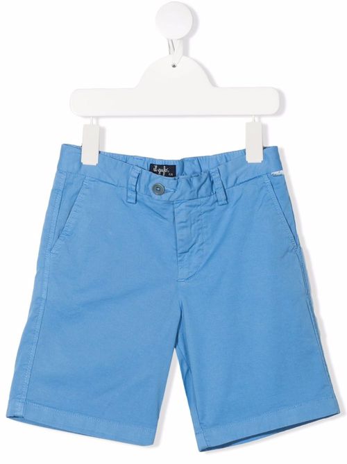 Straight-leg chino shorts - Blue