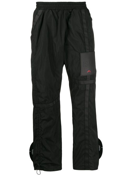 Logo patch trousers - Black
