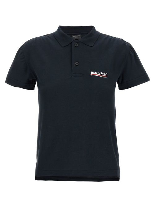 Logo-Embroidered Cotton Piqué Polo Shirt — Navy