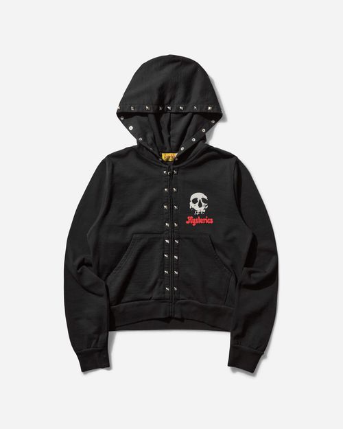 Women s Skull Berry Zip Hoodie Black