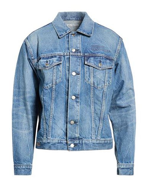 Man Denim outerwear Blue Size 1 Cotton