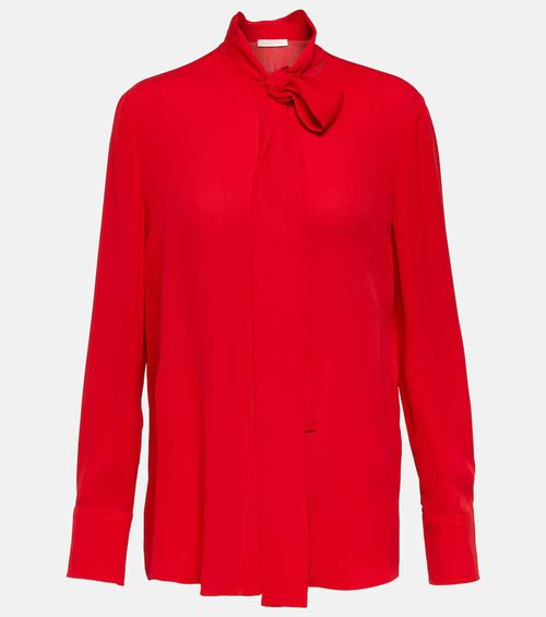 Bow-detail silk blouse