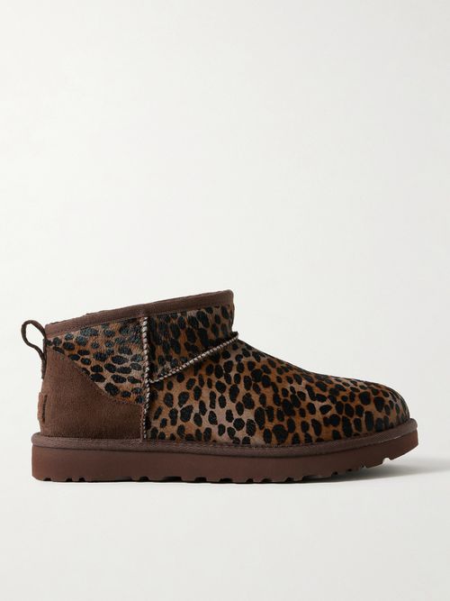 Classic Ultra Mini Caspian Leopard-print Calf Hair Boots - Animal print