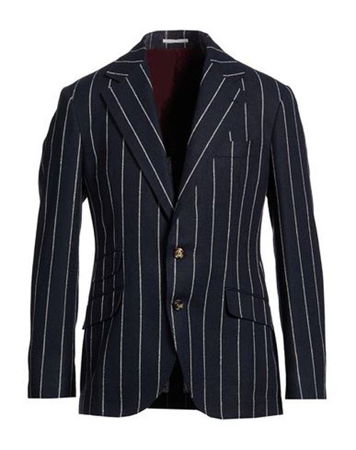 Man Blazer Midnight blue Size 40 Linen, Cotton, Polyamide