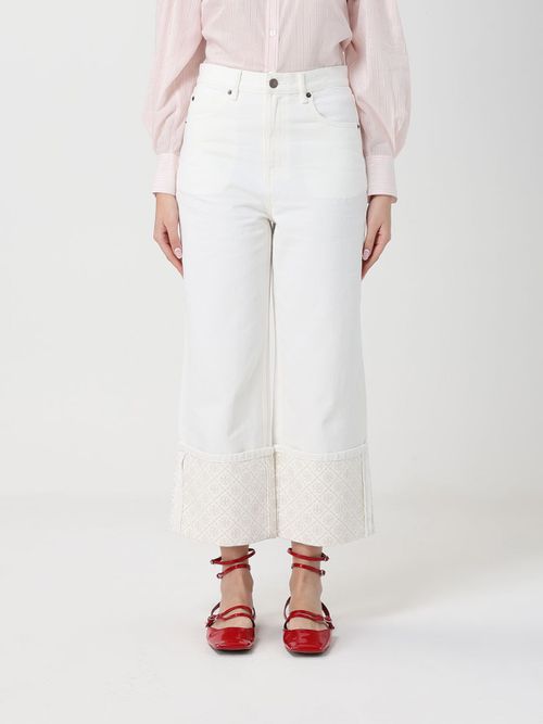 Jeans Woman color White