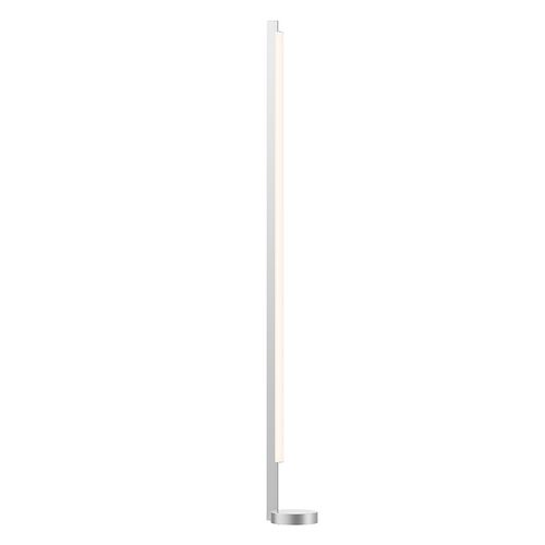 Bright Satin Aluminum LED Floor Lamp from the Keel Collection