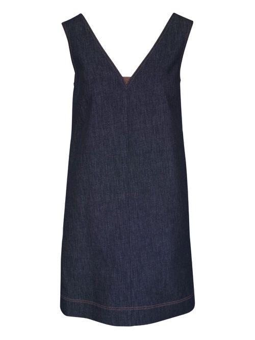 Brunello Cucinelli cotton denim dress - Blue