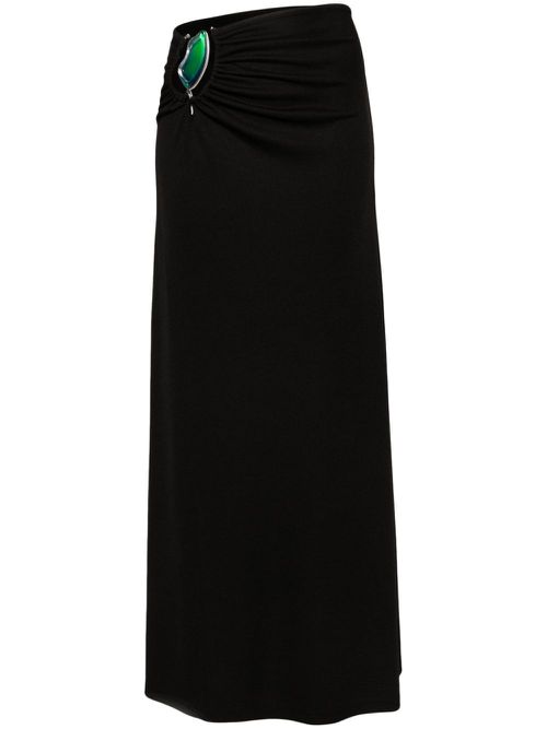 Moodstone-embellished maxi skirt - Black