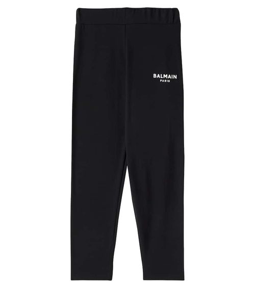 Balmain Kids Logo cotton-blend jersey leggings