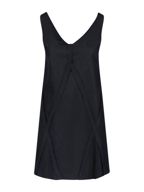 Modern Draped Mini Dress in Acetate-Cupro Blend
