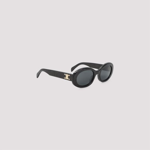 Black Oval Logo Sunglasses