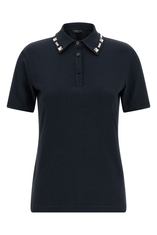Crystal Collar Polo Shirt