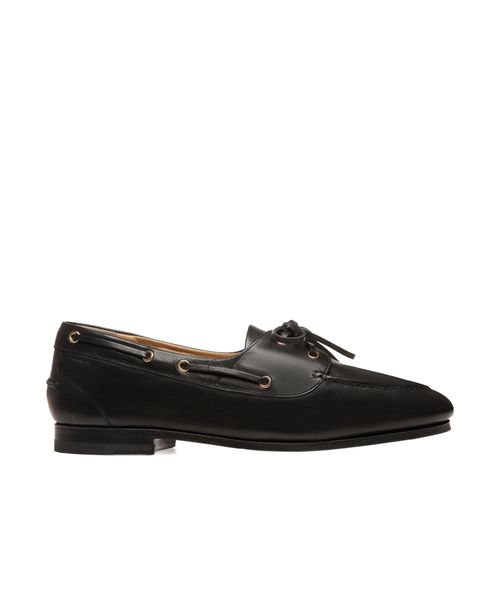 Leather boat shoes