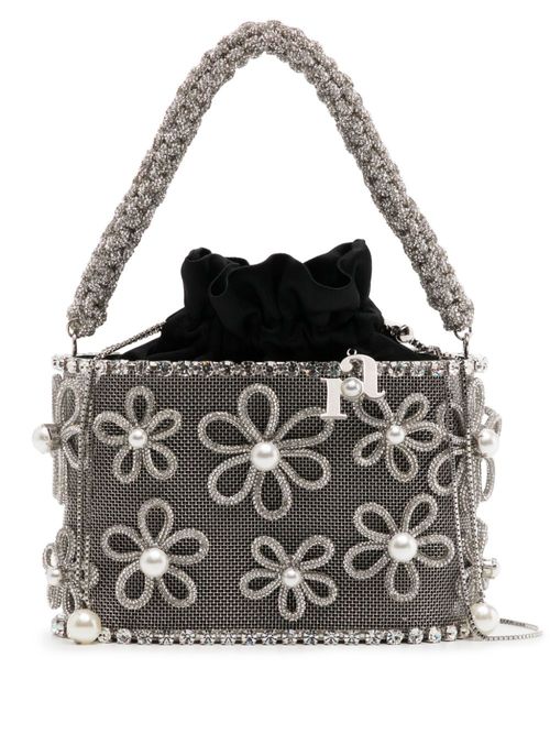 Holli Gaia crystal-embellished bag - Silver
