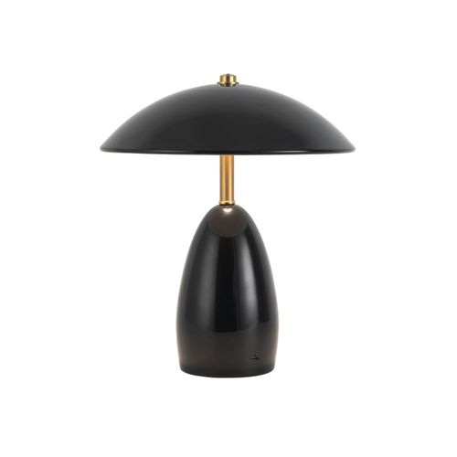 Glossy Black LED Table Lamp from the Poppy Collection